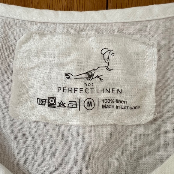 Not Perfect Linen sorrento cami in white - Picture 4 of 5